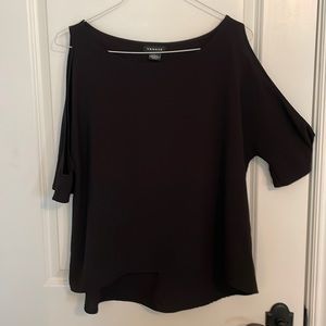 Peek a boo black blouse